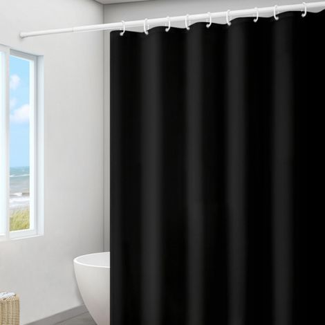 Tenda da doccia 180x180 cm, in EVA, grigio scuro, impermeabile, antimuffa, tenda per vasca da bagno (1/4)