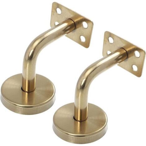 Stainless Steel Handrail Brackets 2Pcs Stair Handrail Wall Stair Railing Stainless Steel Handrail Bracket Stair Mounting,6060mm (1/5)