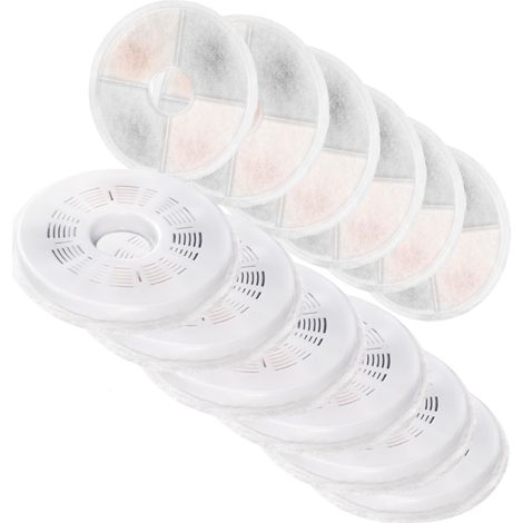 12er-Packung Katzenwasserfilter, geeignet für 3-Liter-Blumenwasserspender, automatischer Filter für Haustiere, Hunde und Katzen