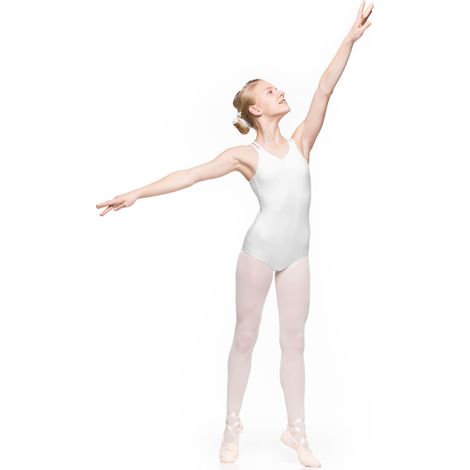 Traje de ballet Julia para danza, juvenil, blanco Traje de ballet Julia para danza, gimnasia, blanco 134/140 (1/5)