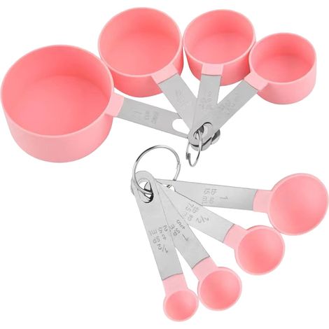 Set mit 8 Messlöffeln aus Edelstahl