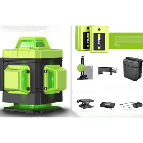 Niveau laser - Laser horizontal pour construction et accrochage d'images - Laser vert avec outil auto-équilibrant, avec (1/5)