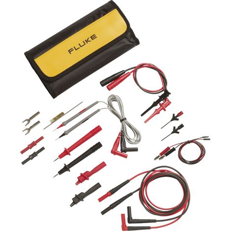 Fluke TLK287 Sicherheits-Messleitungs-Set Lamellenstecker 4 mm, Prüfspitze Lamellenstecker 4 mm Rot