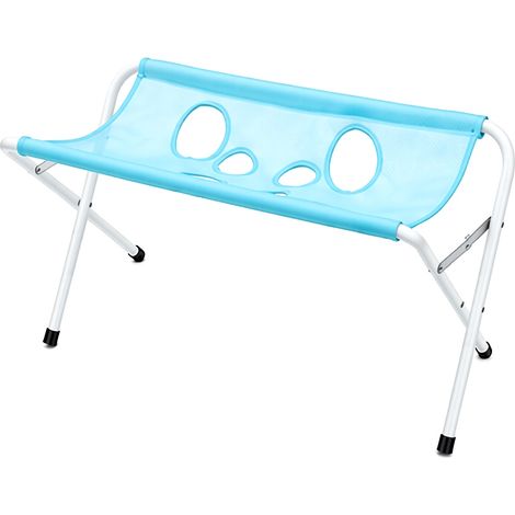 Hamac pliable avec support pour toilettage d'animaux, hamac de bain spécialement conçu pour les petits chiens et chats, lit de toilettage portable pour animaux, bleu