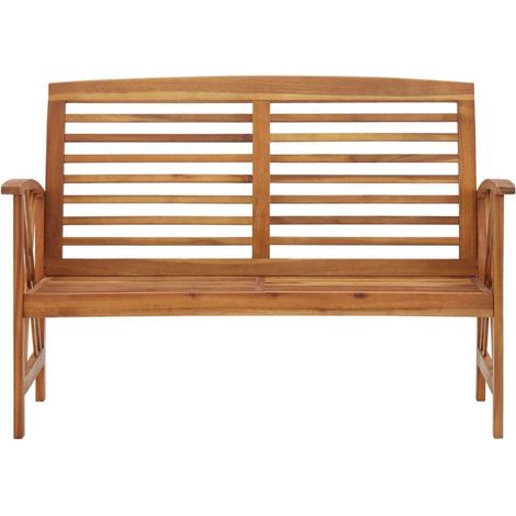Panchina da Giardino 119 cm in Legno Massello d'Acacia 310269
