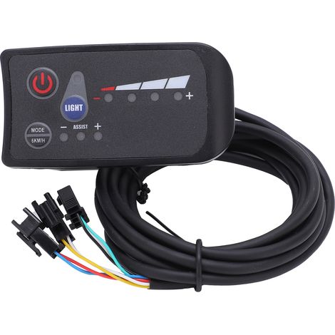Commutateur LCD 810 pour vélo électrique 24V, panneau de contrôle LED avec indicateur de puissance et régulateur de vitesse moteur (1/5)