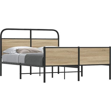 Cadre de lit sans matelas-Structure de lit 135x190 cm chêne sonoma 492328 (1/5)