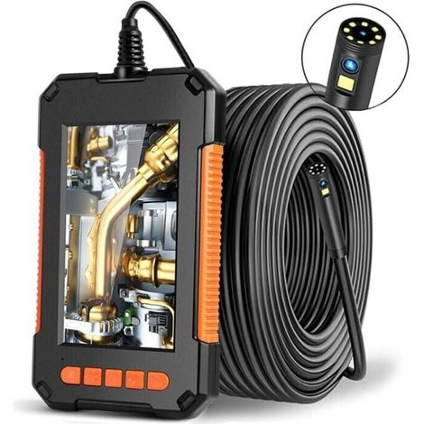 Industrial Endoscope, Dual Head Endoscope Inspection Camera, 1080P HD Digital Endoscope with Dual Lens, 4.3-inch LCD Screen with 8 LED Lights (Cable Length 5 m) (1/4)