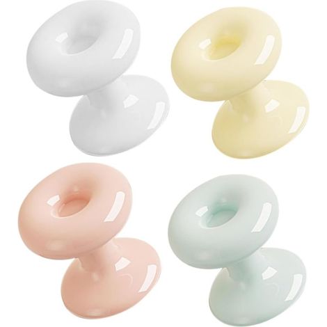 4pièces Lot De Poussoirs Bouton Chasse Eau Forme Cœur Toilettes Multifonction Salle De Bain Privé Public (1/5)