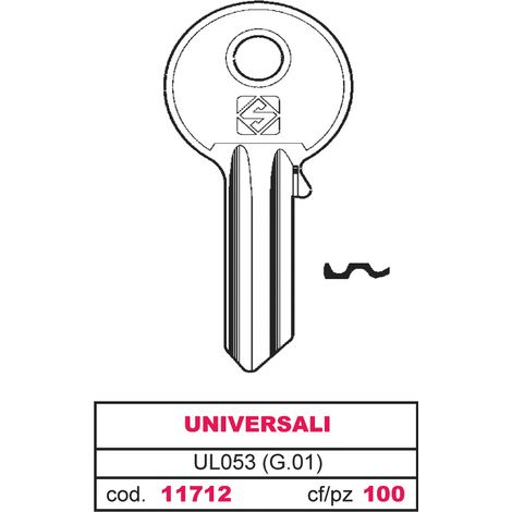Silca CHIAVE OTTONE UL053 (G.VAB 0) UNIVERSALE 100.00 pz