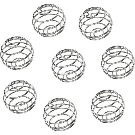 8 Pieces Stainless Steel Mixer Ball, Stainless Steel Mixing Balls, Stainless Steel Mixer Ball, Stainless Steel Protein Mixer, for Drinking Cup Shaker Bottle (1/5)