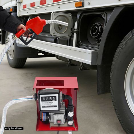 Diesel Transferpumpe 550W, 60L/min, Selbstansaugend, Mit Zapfpistole & Filter, EU-Stecker (1/5)