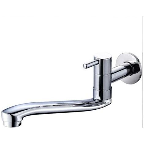 Robinet mural de cuisine en laiton 30 cm – Tuyau verseur rotatif 360° – Résistant à la corrosion – Pour usage extérieur (1/5)