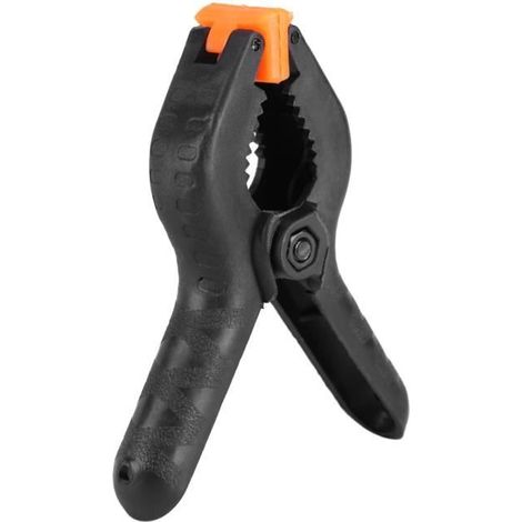 Pince à ressort en plastique VINGVO - Pack de 10 - 4 pouces - Noir (1/4)