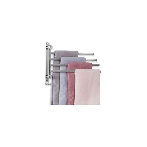 Porte-Serviettes Salle de Bain avec 4 Barres 180°Rotatives Sèche-Serviettes en Acier Inoxydable 34CM Porte Serviette Murale Sèche-Serviettes pour Salle de Bain Cuisine Lavabo- Argent (1/5)