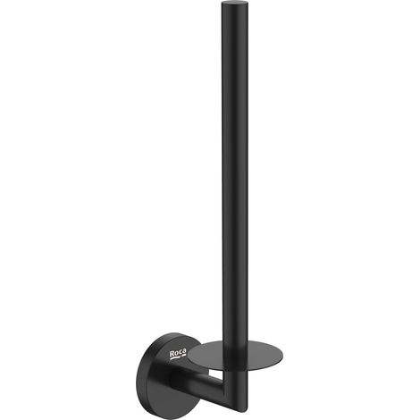 Portarrollo de reserva doble ROUND HOTELS - ROCA Color: Negro mate