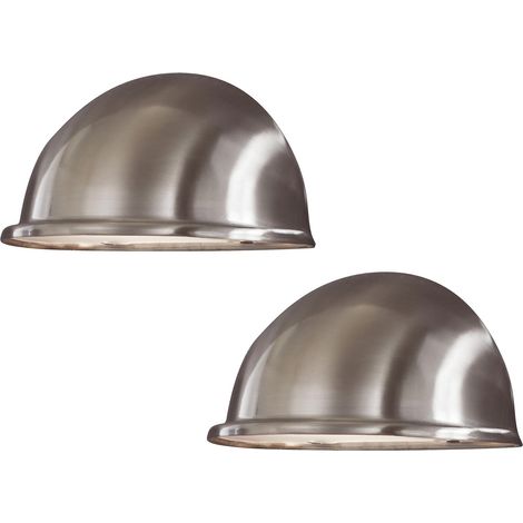 2er Set Außenwandleuchten Downlight TORINO in Edelstahl, Hausbeleuchtung (1/5)