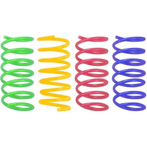 Set di 4 giocattoli creativi per gatti, ideali per l'intrattenimento e per gatti attivi, giocattoli interattivi per gatti, piume in plastica resistenti, colorati (1/5)