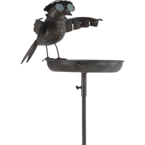 Bird Feeder Garden Stake - Metal - L9 x W12 x H51 cm