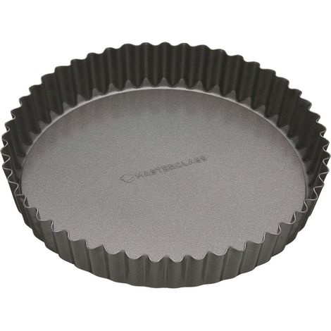 MASTERCLASS Stampo Antiaderente Scanalato, 20 cm, Alluminio, Grigio (1/5)