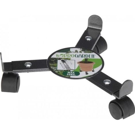 Support à roulettes pour pots de fleurs - Pro Garden Métal Réglable Charge maximale 50 kg - AquaForge (1/3)