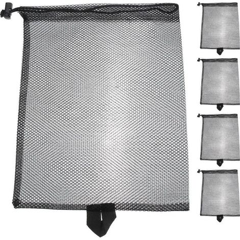 Set di 5 borse da viaggio portatili in rete con coulisse, realizzate in poliestere. (1/5)