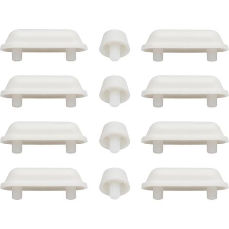 12 Tampons Amortisseurs pour Abattant WC,Butées Autocollantes en Plastique, Silencieuses et Universelles,Amortisseurs de Couvercle WC pour Maison, Bureau, Toilettes invités (1/5)