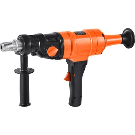 Machine de carottage diamantée, diamètre de forage 200 mm, carotteuse à béton portative pour utilisation à sec et humide, avec 4 forets, 2 vitesses 1000/2250 tr/min, filetage UNC1 1/4-7, pour béton, b (1/5)
