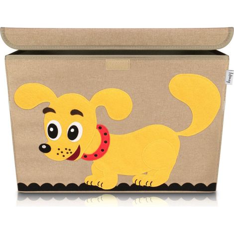 Boîte de rangement en tissu pour enfant grand modèle "chien" avec couvercle Lifeney (1/5)