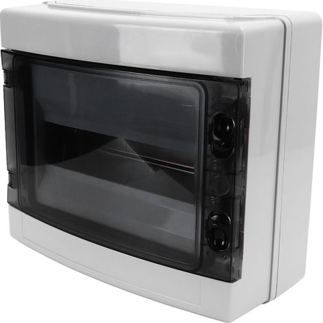 Boîte de distribution étanche IP65 SGHA 12 modules, coffret électrique extérieur sur rail DIN, boîtier plastique pour disjoncteurs MCB, alimentation, protection contre les intempéries. (1/5)