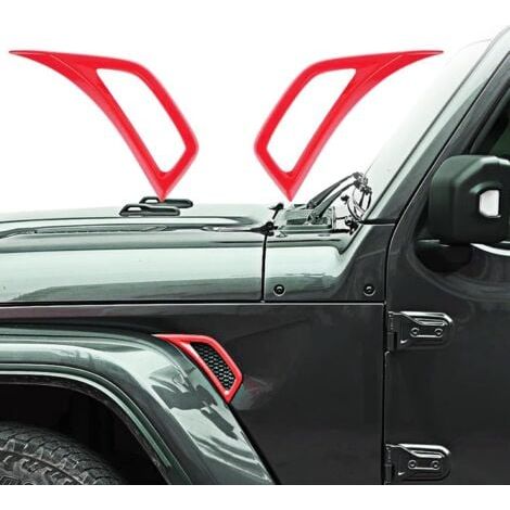 Autocollant de garniture d'échappement ABS rouge pour Jeep JL Wrangler 2018 2019 2020 Jeep Wrangler Accessoires
