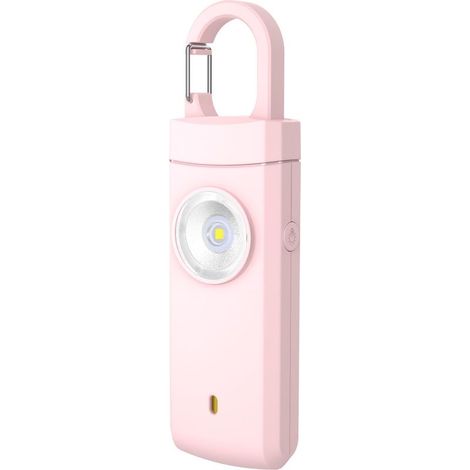 Alarme personnelle rechargeable - Alarme personnelle - Alarme anti-loup - Alarme - ABS - Rose (1/5)