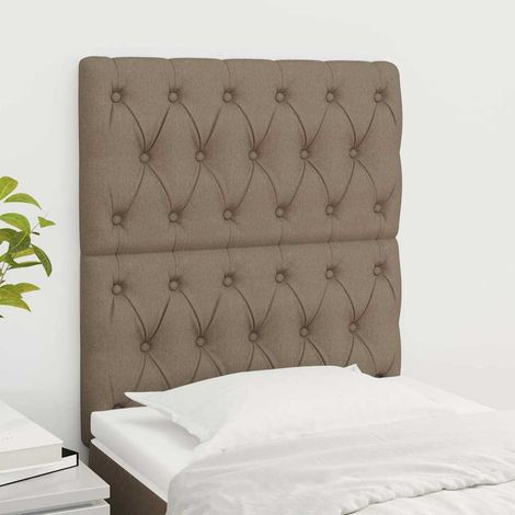 vidaXL Cabecero de cama gris topo 80x7x118/128 cm Tela (1/5)