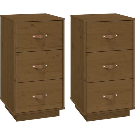 Maison Exclusive -  Comodini 2 pz Ambra 40x40x75 cm in Legno Massello di Pino