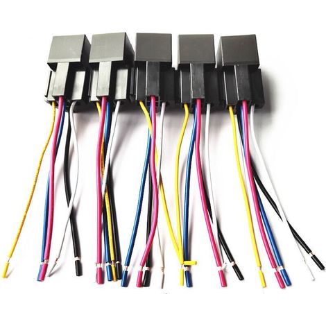 JD1914 12V relay with four or five pins and terminal block, 40A. JD1914 Five-pin/12V 40A relay