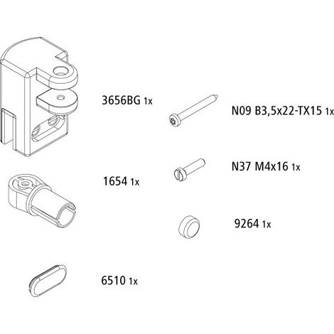 Kermi 2539096 EBPE021 Ensemble de support en verre