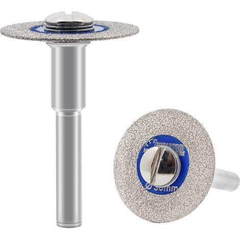 Diamanttrennscheiben, 30 mm Durchmesser mit 6 mm Schaft, für Glas, Fliesen, Keramik, Marmor und Granit (1/5)