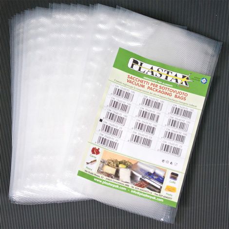 BUSTA GOFFRATA 20X30 CM P/SOTTOVUOTO 100 PZ (1/4)