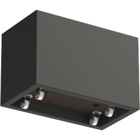 Adezz Carrez Pflanzgefäß mit Rollen Fiberglas Pflanzkübel Blumenkübel schwarz