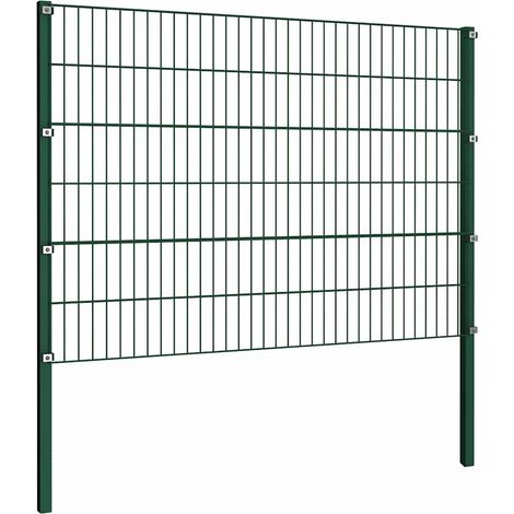 Maison Exclusive - Zaunelement mit Pfosten Eisen 176,5 x 120 cm G (1/4)