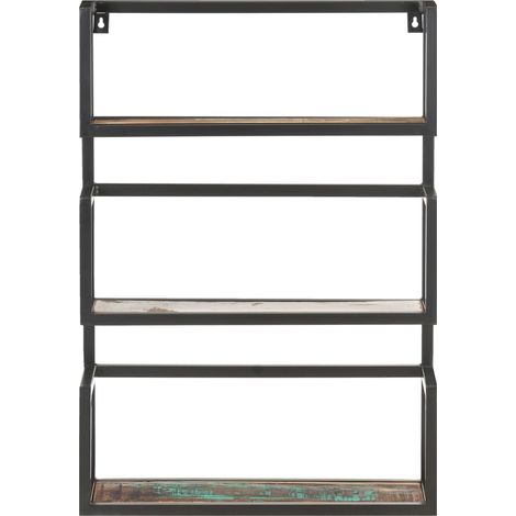 Maison Exclusive - Wandregal 60x20x85 cm Altholz Massiv