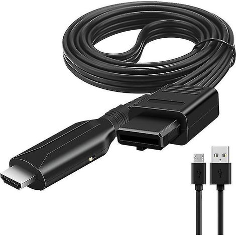 Adaptateur pour console de jeux Sony PS1/PS2 vers HDMI, câble de conversion audio et vidéo (1/5)