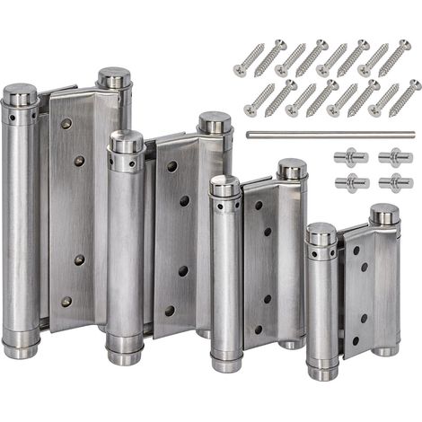1 paire de charnières en acier inoxydable de 100 mm,Porte battante,Porte de jardin,Porte de salon,Charnières de porte,Charnière de porte battante,Double charnière (1/5)