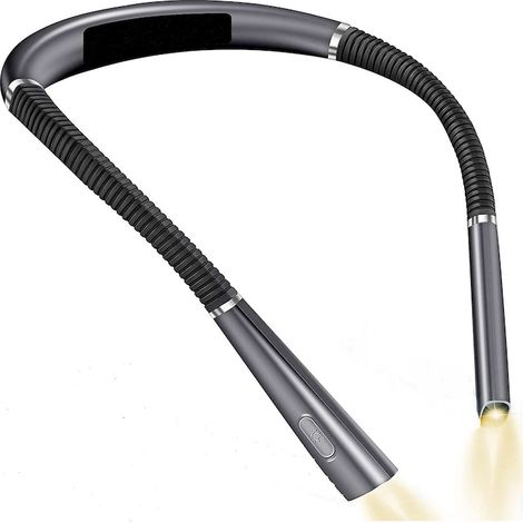 Tragbare LED-Leselampe, USB-aufladbar, flexibel, 3 Lichtfarben und 3 Helligkeitsstufen, schwarz (1/3)