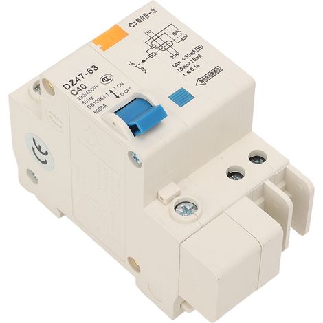 Disjoncteur miniature portable de protection contre les surcharges 40 A 230 V/400 V, montage sur rail DIN, 6000 A