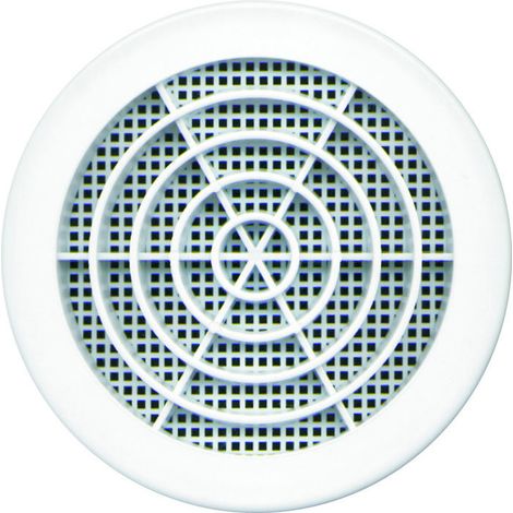 Rejilla redonda de diámetro 100 mm blanca - Dmo