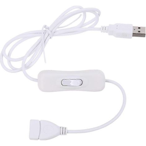 Câble USB 2.0 mâle vers femelle avec interrupteur et rallonge pour alimentation secteur (1/4)