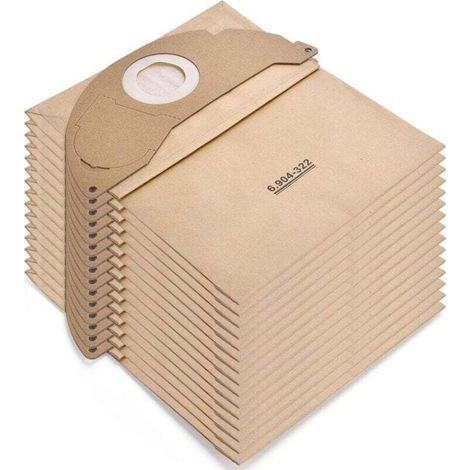 15 Sacs Aspirateur pour Karcher WD2 MV2 6.904-322.0 WD 2.200 WD2250 A2004 A2054 A2099 Sacs Filtre Papier de Rechange pour Aspirateur Wet & Dry, Sac pour Karcher WD2 Premium Accessoires (1/5)
