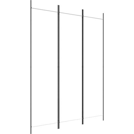 vidaXL Biombo divisor de 3 paneles de tela blanco 150x200 cm (1/2)