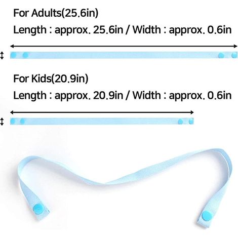 Dragonne de Masque 4 Pièces avec Fermeture à Pression, Anti-Chute et Anti-Glissement, Fixation Sécurisée (1/5)
